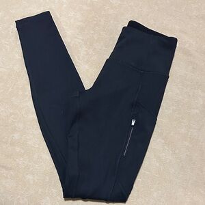 Athleta Tights Black Active Leggings with Zip Pocket - Casual or Dress Up